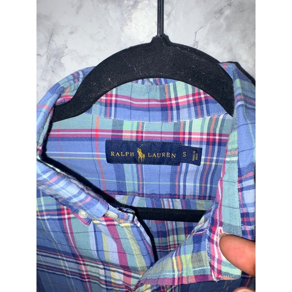Ralph Lauren Plaid Short Sleeve Button Down Shirt S - Picture 4 of 6